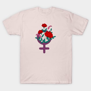 Feminine Symbol Girl Flower T-Shirt